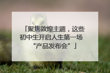 聚焦敦煌主题，这些初中生开启人生第一场“产品发布会”